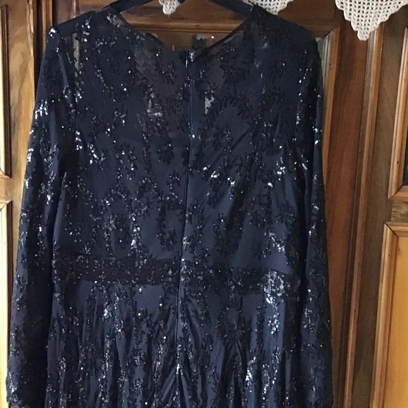 R&M Richards Black Sequin Formal Gown - Picture 9 of 11